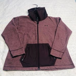 Under Armour Loose Cool Gear Jacket Full Zip size small heather maroon